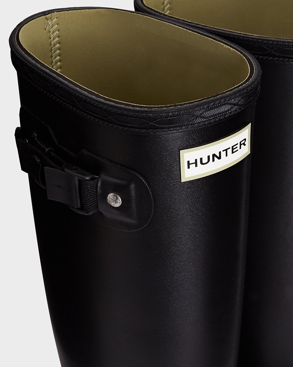 Womens Tall Rain Boots - Hunter Norris Field Neoprene Lined (81KXBHVWT) - Black